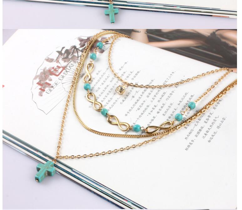 Turquoise Cross Chic Necklace