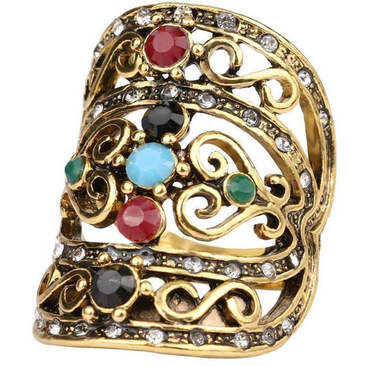 Mosaic Seven Color Index Finger Ring