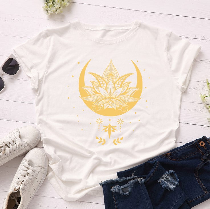 Moon and Lotus Graphic Tee