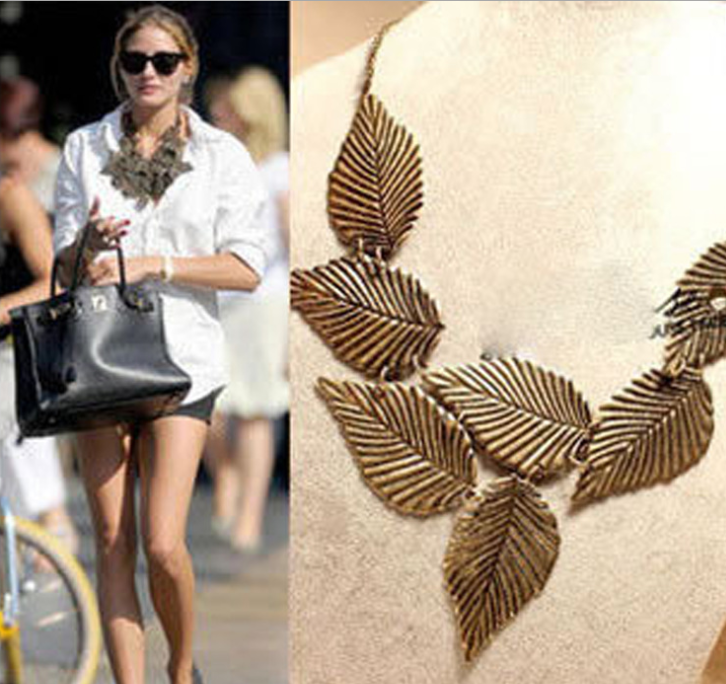 Vintage Leaf Necklace