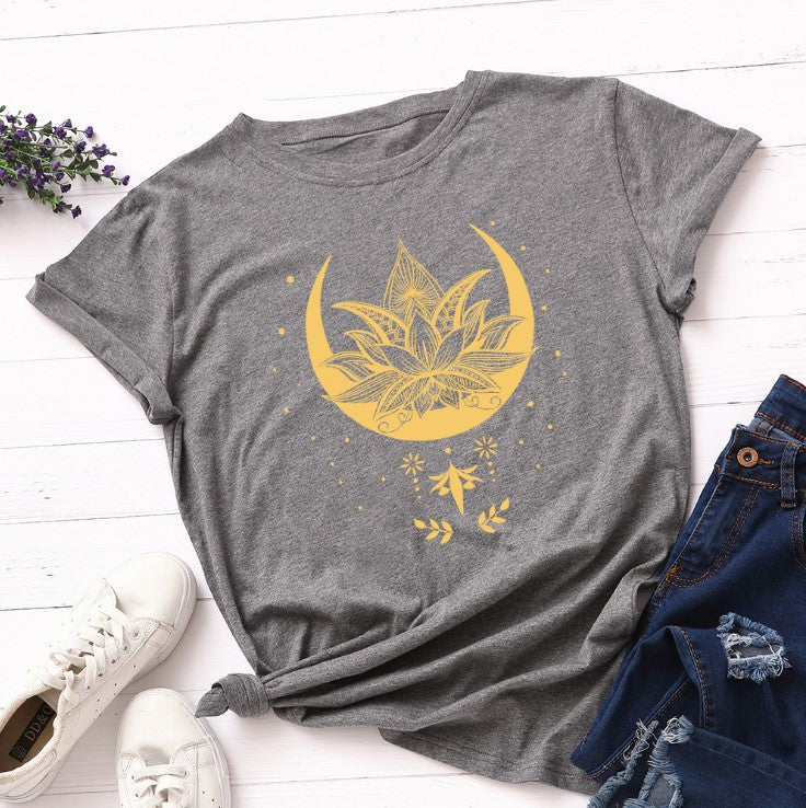 Moon and Lotus Graphic Tee