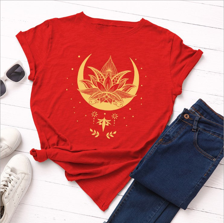 Moon and Lotus Graphic Tee