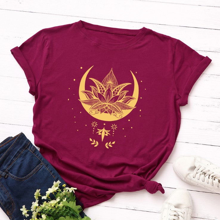 Moon and Lotus Graphic Tee