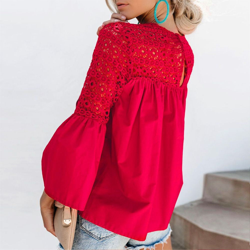 Ruffle and Lace Blouse