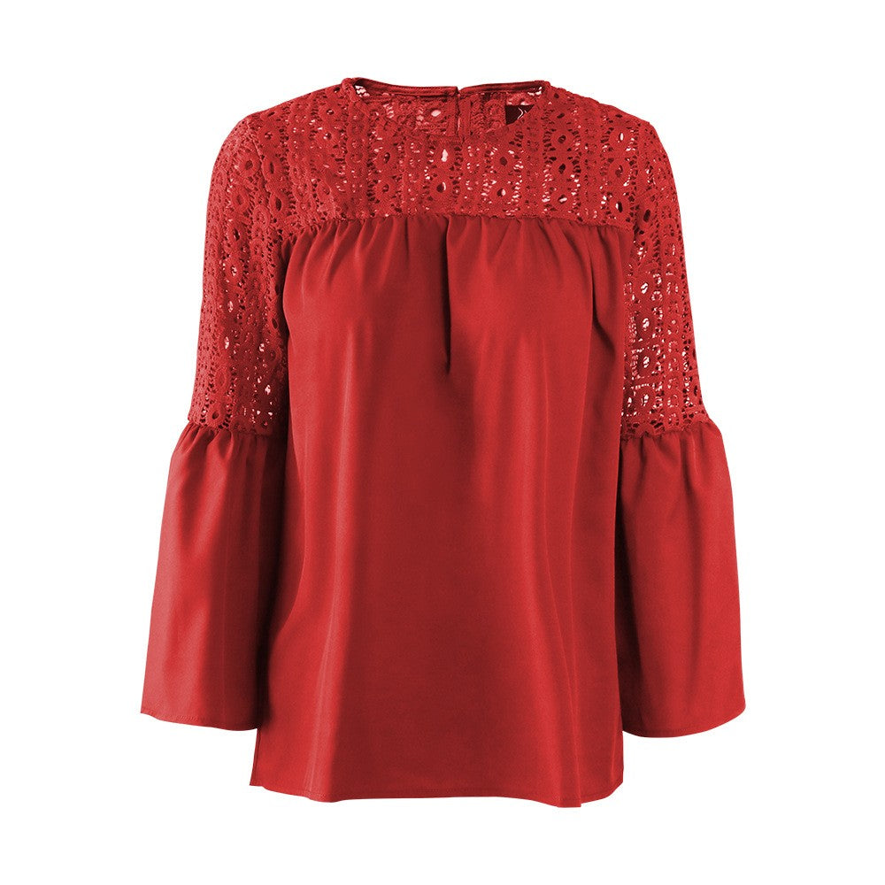 Ruffle and Lace Blouse