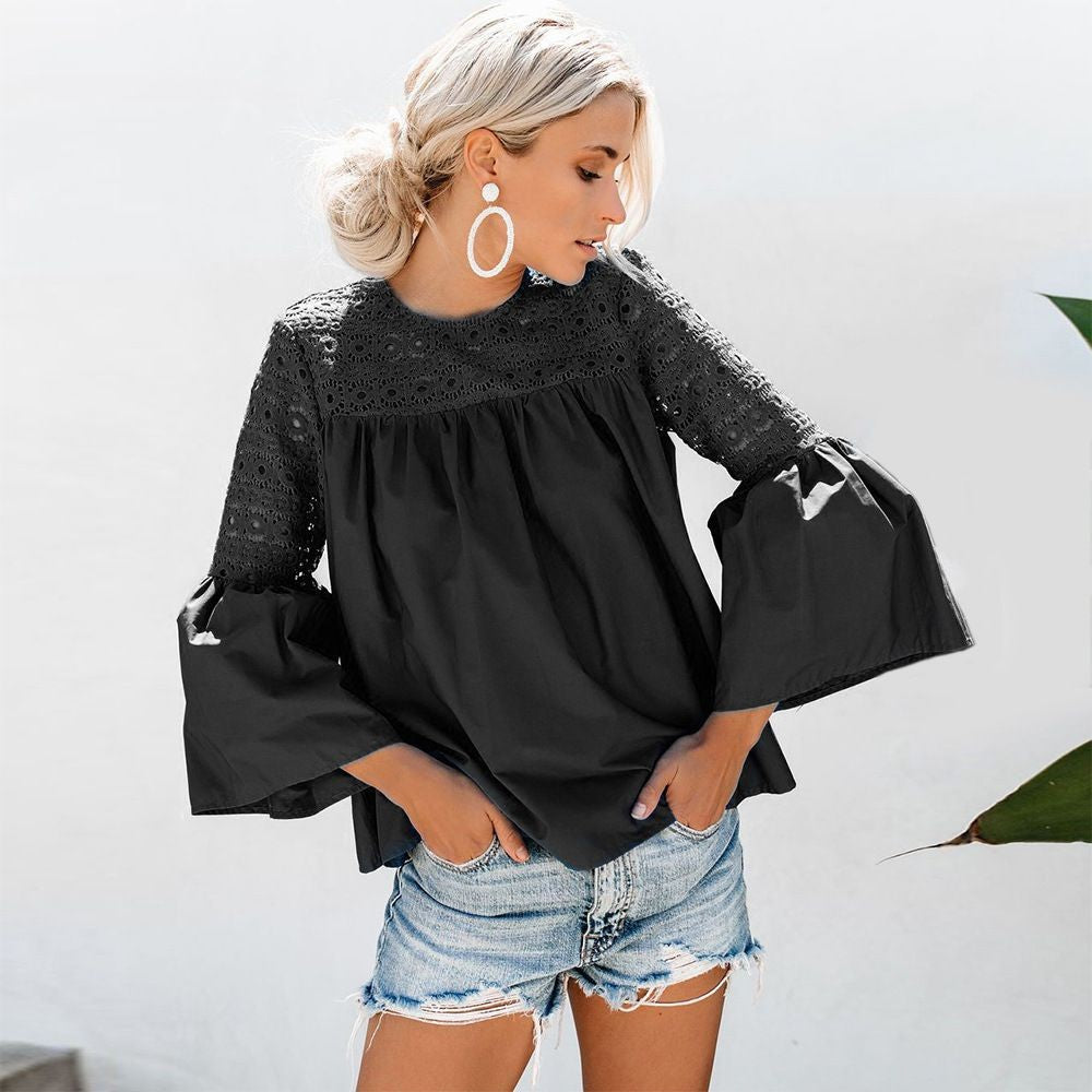 Ruffle and Lace Blouse