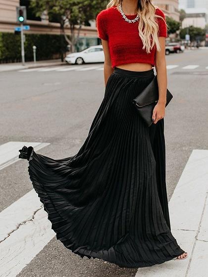 Chiffon High Waist Glam Skirt