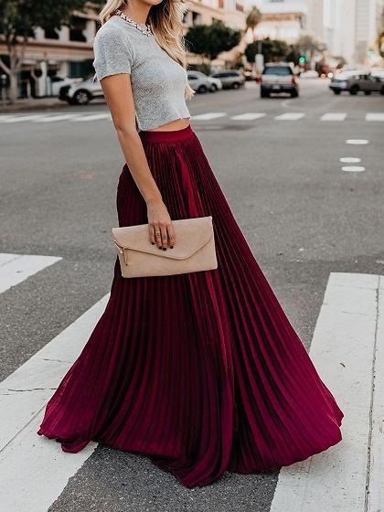 Chiffon High Waist Glam Skirt