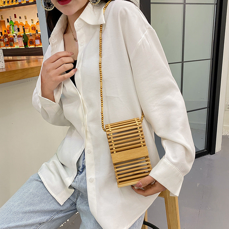 Hand-Wove Bamboo Mobile Phone Purse