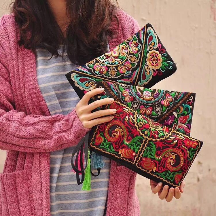 Embroidered Clutch