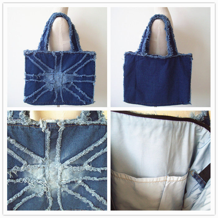 Washed Denim Leisure Travel Bag