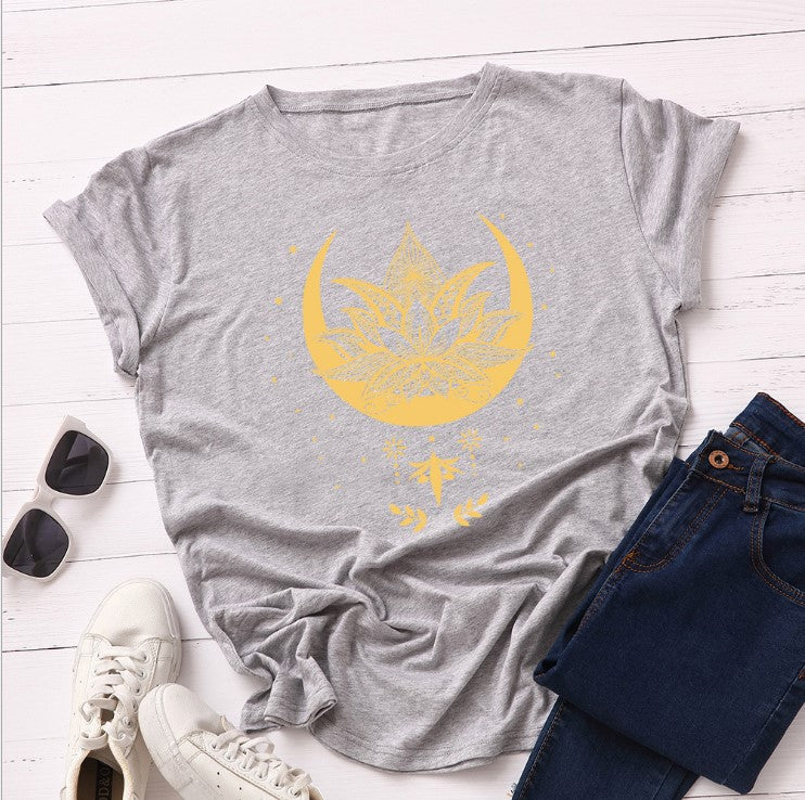 Moon and Lotus Graphic Tee