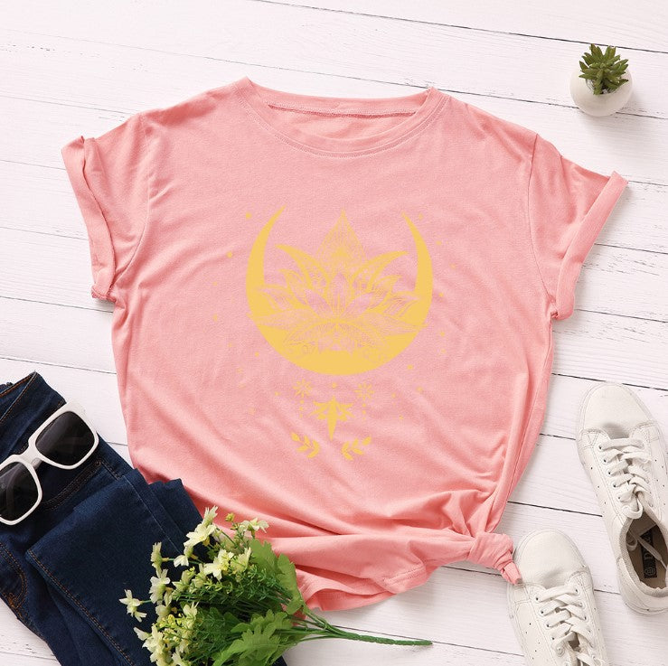 Moon and Lotus Graphic Tee