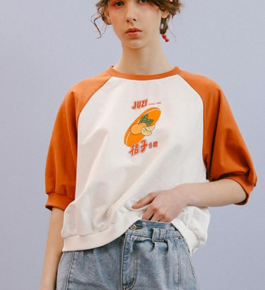 The Mandarin Lantern Sleeve Tee