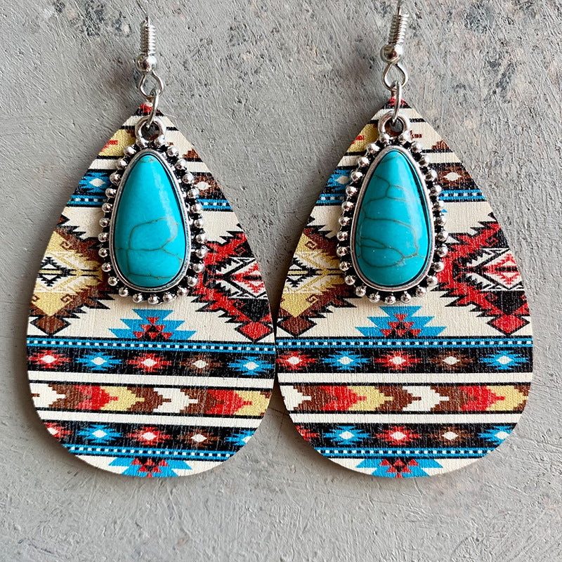 Turquoise Western Fashion Earrings