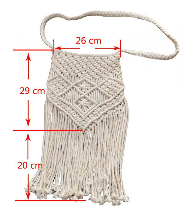 Tassel Cotton Woven Bag