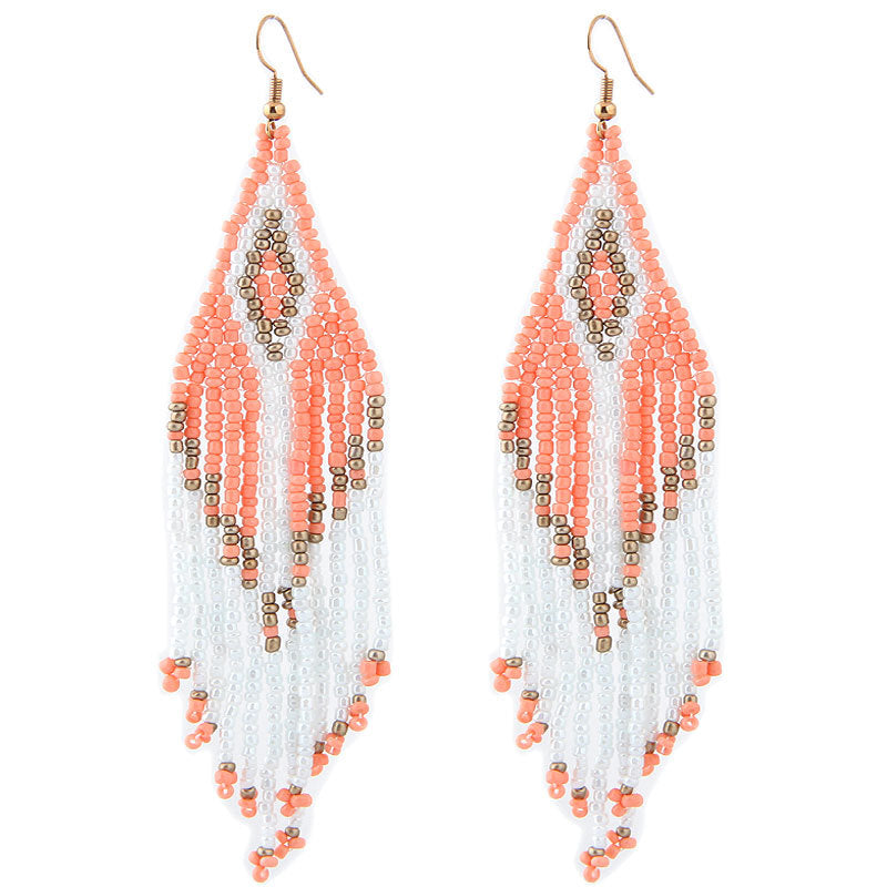 Beaded Fringed Earrings