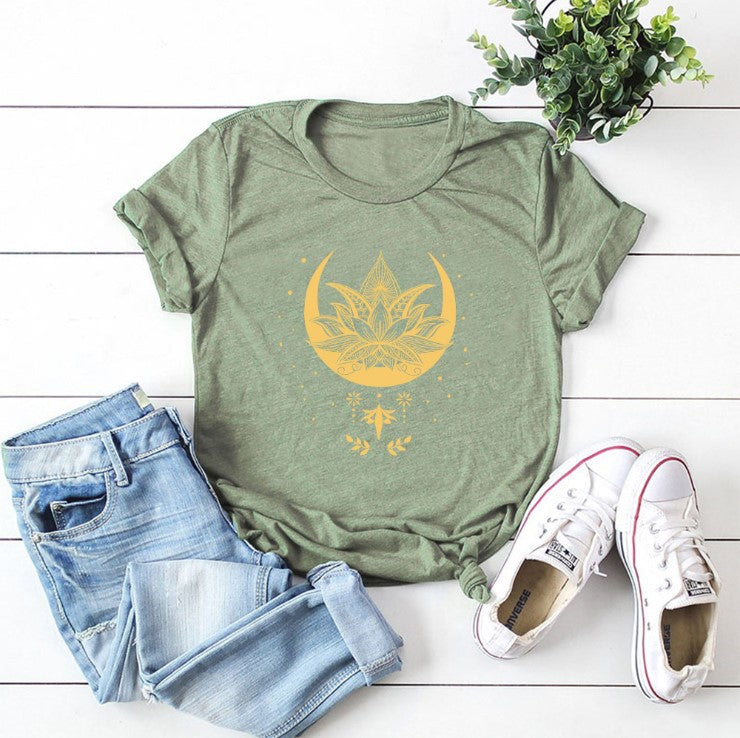 Moon and Lotus Graphic Tee