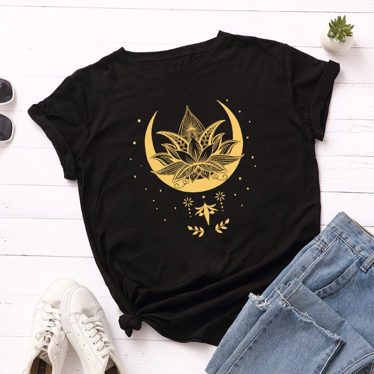 Moon and Lotus Graphic Tee