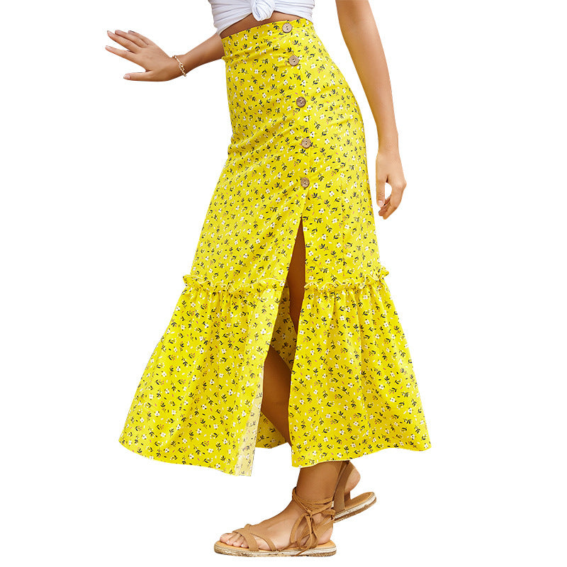 Little Daisy A-line Skirt High Waist