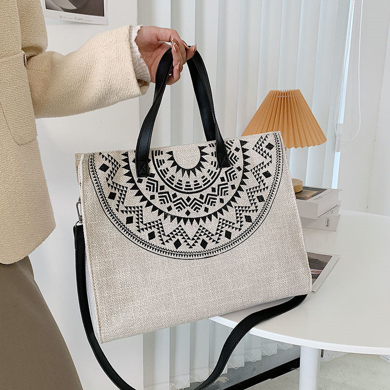 Geometric Canvas Bag