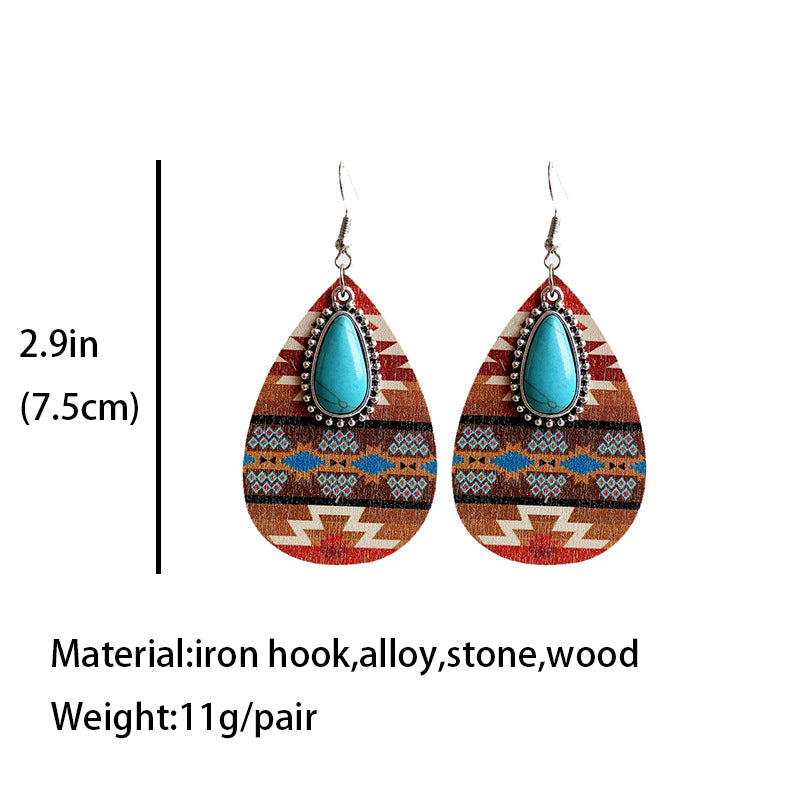 Turquoise Western Fashion Earrings