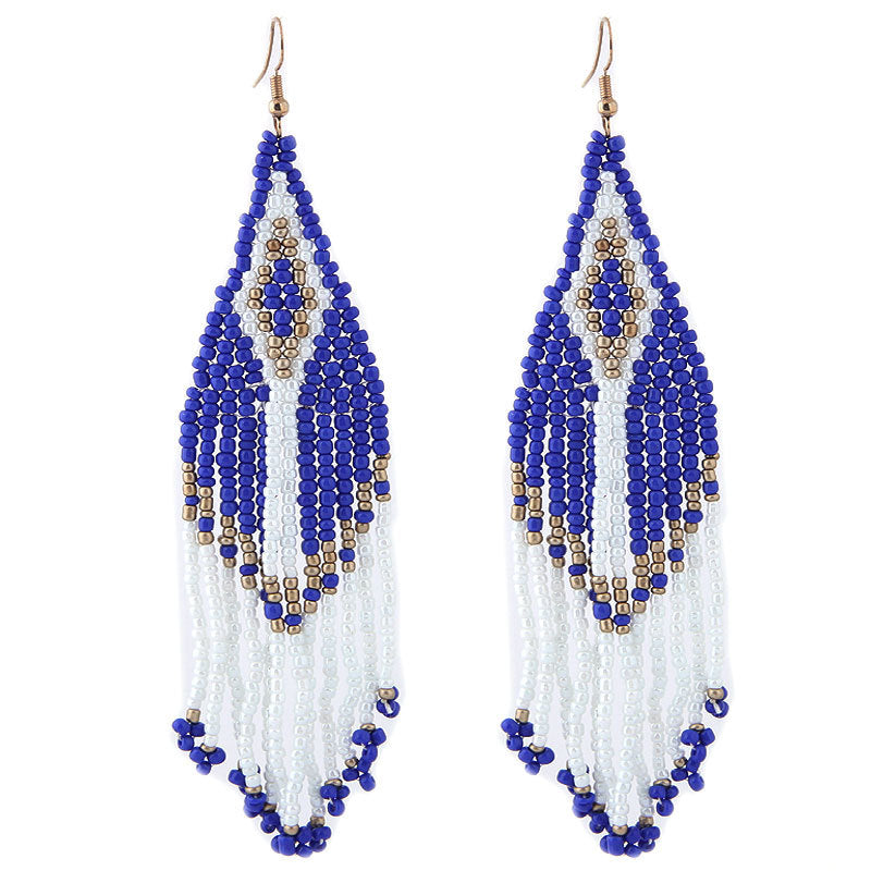 Beaded Fringed Earrings