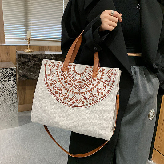 Geometric Canvas Bag