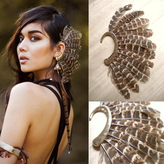 Feather Clip Earring