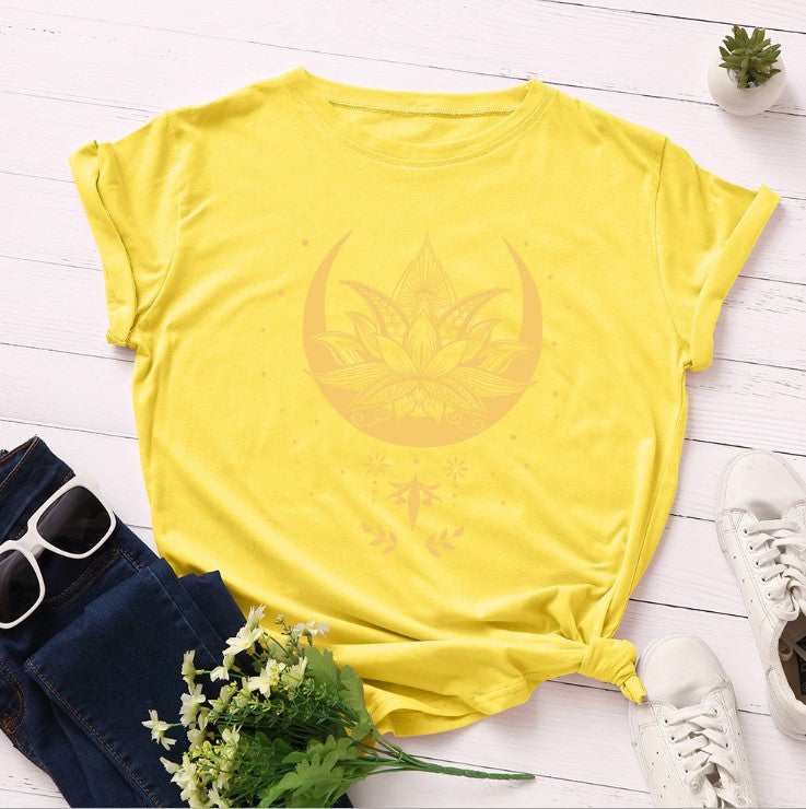 Moon and Lotus Graphic Tee