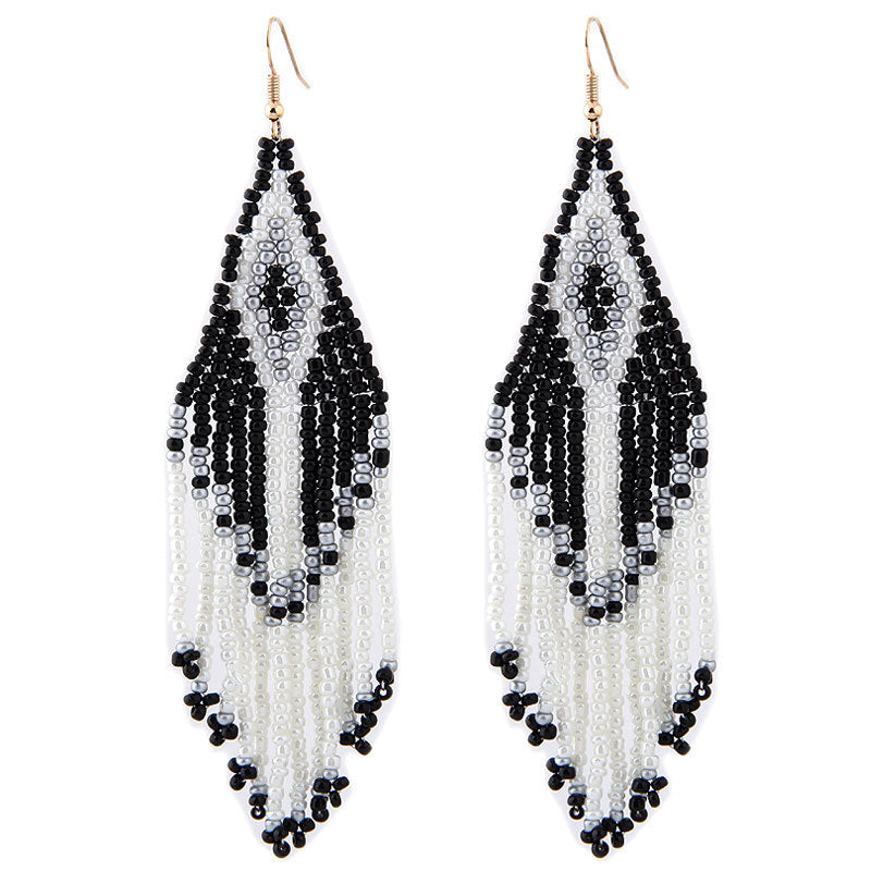 Beaded Fringed Earrings