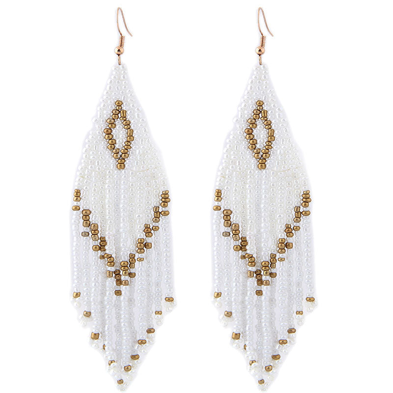 Beaded Fringed Earrings