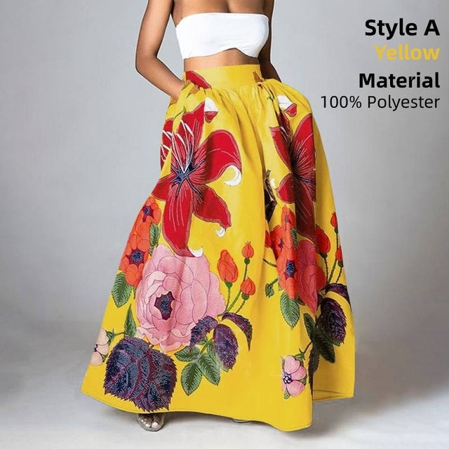 Long Floral Maxi Skirt