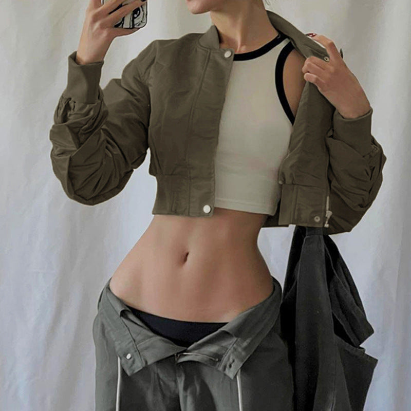 Bomber Cropped Flair Jacket