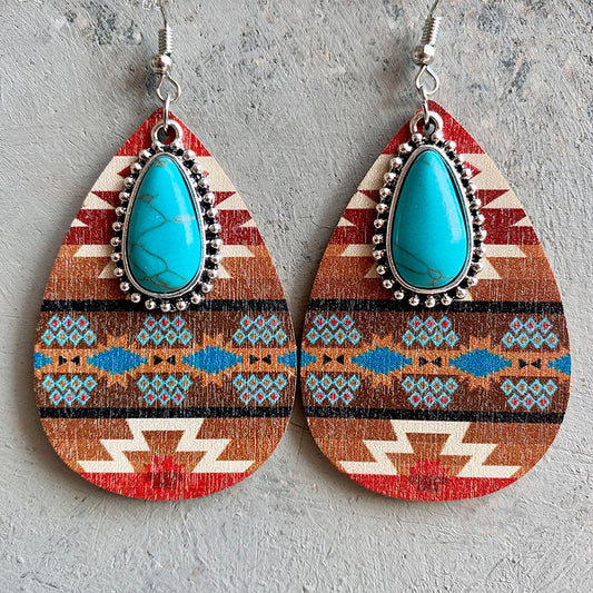 Turquoise Western Fashion Earrings