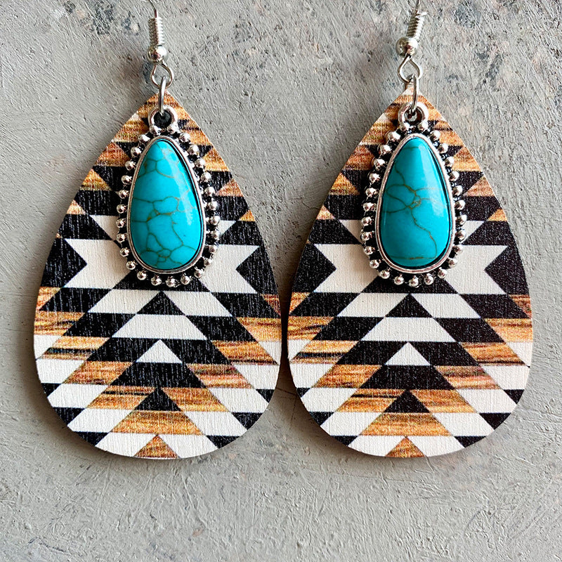 Turquoise Western Fashion Earrings