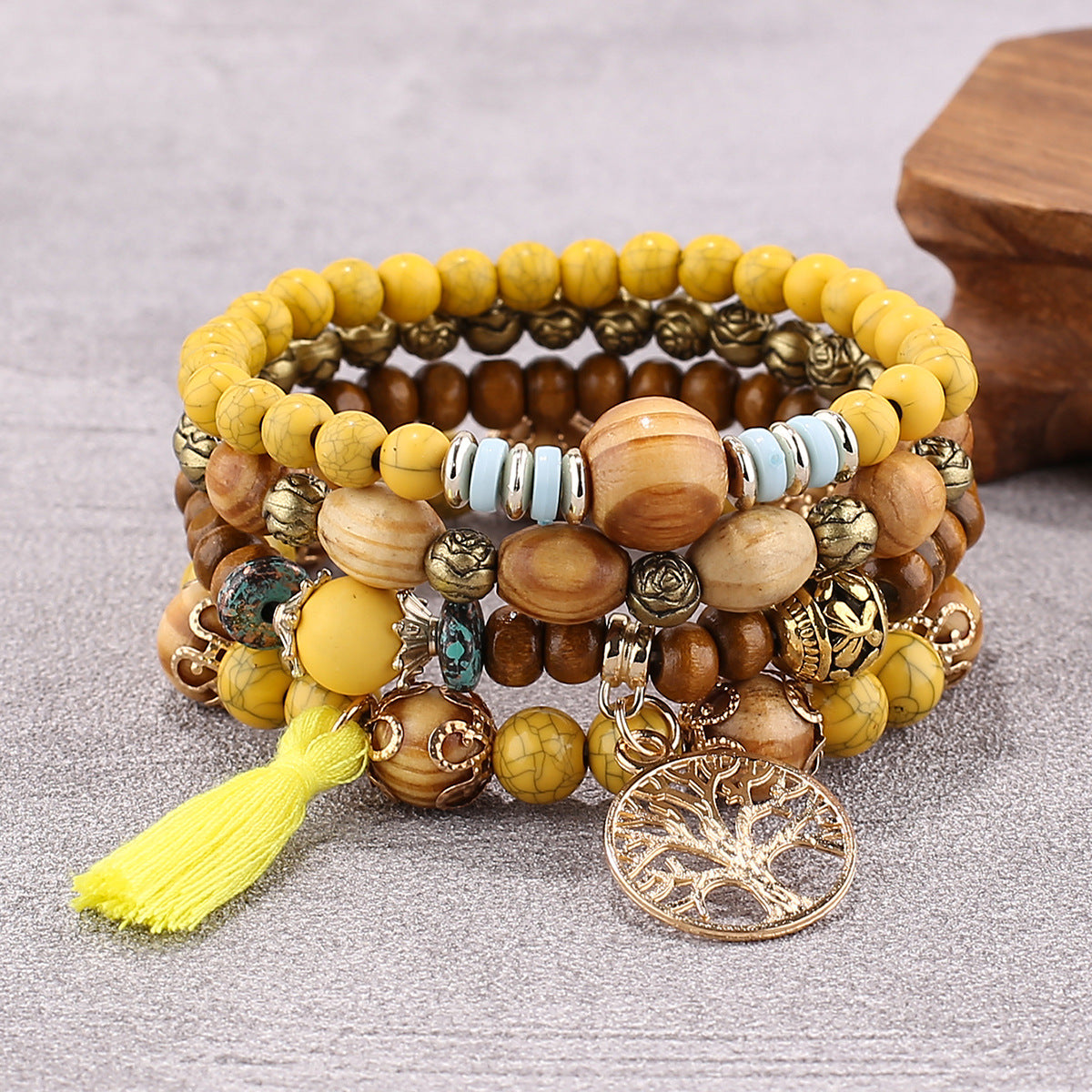 Wooden Stretch Bracelet